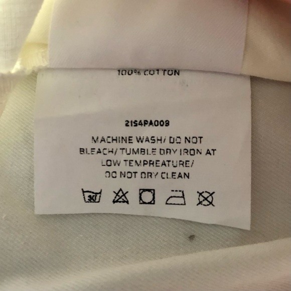 Gentle Herd Men's Stitched Tapered 100% Cotton Trousers Off White Nwt Size Large — image 7 of 8